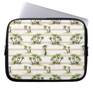 Funda Para Portátil Cabaña y palmas tropicales