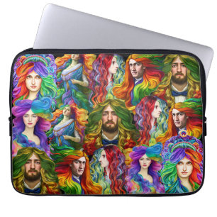 Funda Para Portátil Cabello de arcoiris Diosa hombres mujeres Fantasía