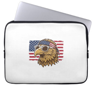 Funda Para Portátil Cabeza de Águila Patriótica Grabado Vintage Gráfic