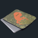 Funda Para Portátil Cabeza de los ciervos y bolso de la electrónica<br><div class="desc">Un bolso de la electrónica que ofrece un ilustracion de un ciervo anaranjado dirige sobre un fondo del camuflaje.  Personalice con su nombre.</div>