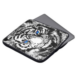 Funda Para Portátil Cabeza de tigre blanco realista: Funda de portátil
