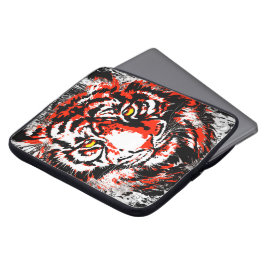 Funda Para Portátil Cabeza de tigre rojo realista: Funda de portátil T