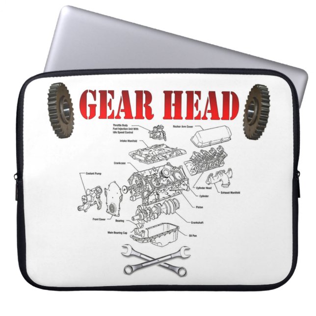 FUNDA PARA PORTÁTIL CABEZA DEL ENGRANAJE (Frente)