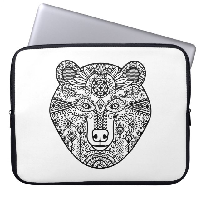 Funda Para Portátil Cabeza del oso del estilo (Frente)