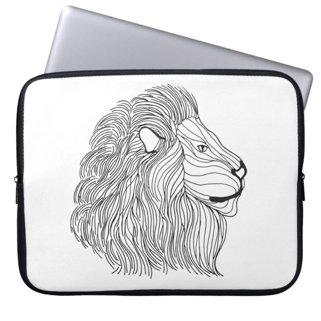 Funda Para Portátil Cabeza inspirada 5 del león (Frente)