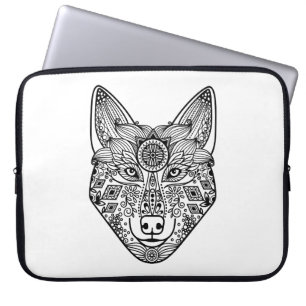 Funda Para Portátil Cabeza inspirada del lobo