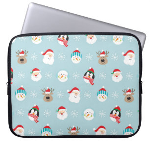 Funda Para Portátil Cabezas de caracteres de navidades: resumen festiv