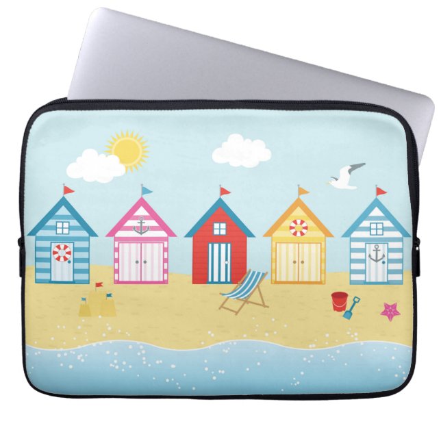 Funda Para Portátil Cabinas de playa (Frente)