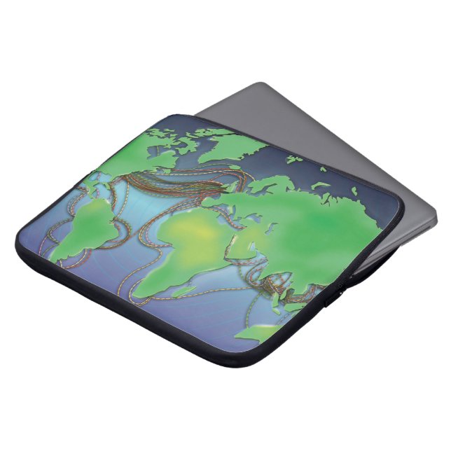 Funda Para Portátil cables de comunicación submarinos (Superior anverso)