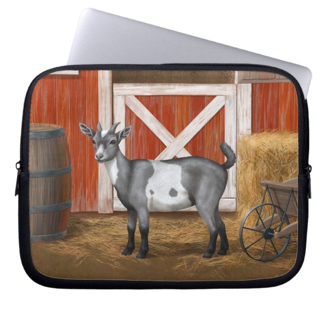Funda Para Portátil Cabra manchada de gris suave (Frente)