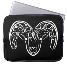 Funda Para Portátil Cabra/oveja tribal negra y blanca