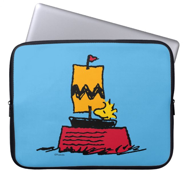 Funda Para Portátil Cacahuetes | Barco de vela de Woodstock Snoopy Dis (Frente)