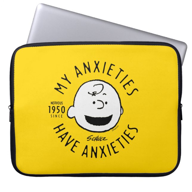 Funda Para Portátil Cacahuetes | Charlie Brown Nervous desde 1950 (Frente)