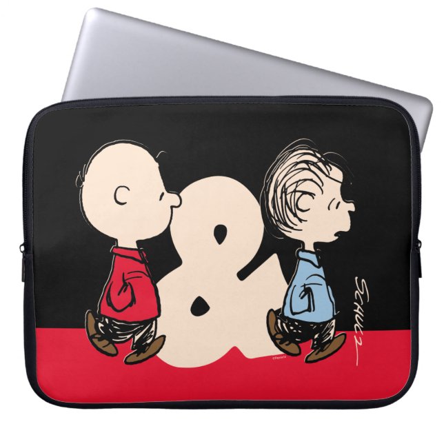 Funda Para Portátil Cacahuetes | Charlie Brown y Linus (Frente)
