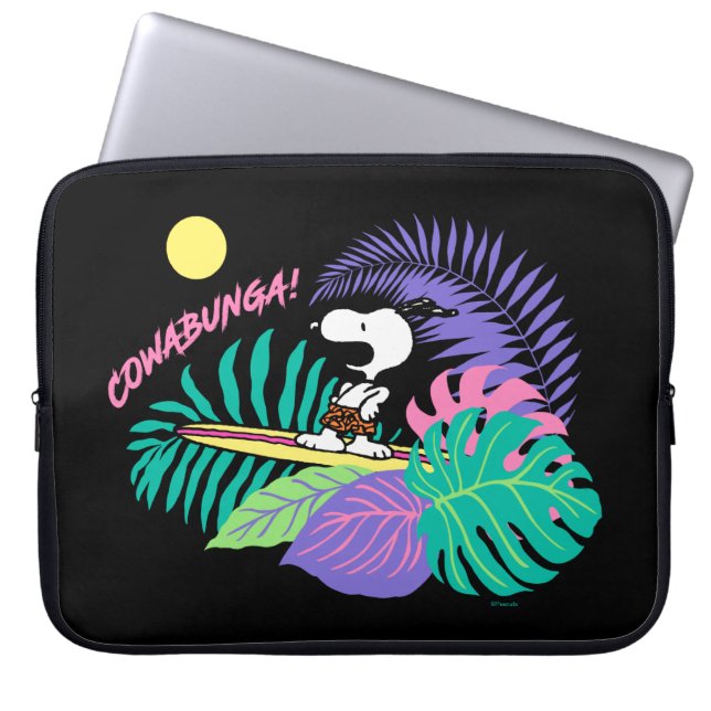 Funda Para Portátil Cacahuetes | Cowabunga Snoopy (Frente)
