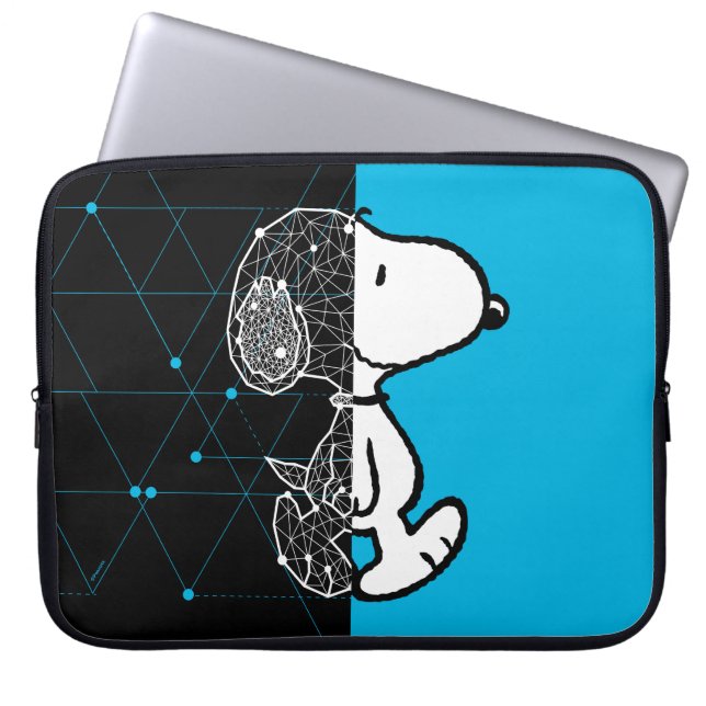 Funda Para Portátil Cacahuetes | Diseño geométrico de Snoopy (Frente)