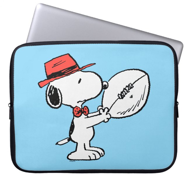 Funda Para Portátil Cacahuetes | Entrenador de Snoopy Football (Frente)