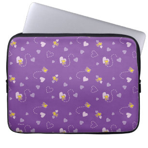 Funda Para Portátil Cacahuetes Patrón cardíaco púrpura de Woodstock