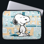 Funda Para Portátil Cacahuetes | Patrón cómico de Snoopy<br><div class="desc">Snoopy es el bellejo mascota de Charlie Brown en la tira cómica Peanuts de Charles M. Schulz. Echa un vistazo a este bonito diseño de cacahuetes con Snoopy en un patrón de tiras cómicas.</div>
