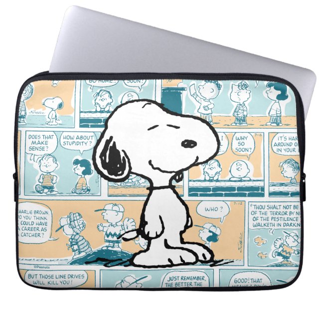 Funda Para Portátil Cacahuetes | Patrón cómico de Snoopy (Frente)