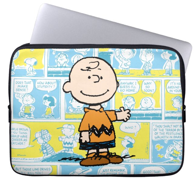 Funda Para Portátil Cacahuetes | Patrón de cómics de Charlie Brown (Frente)
