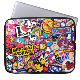 Funda Para Portátil Cacahuetes Patrón de parches de mixtape