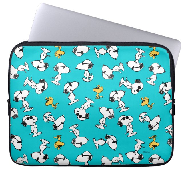 Funda Para Portátil Cacahuetes | Patrón Snoopy & Gafas de sol (Frente)