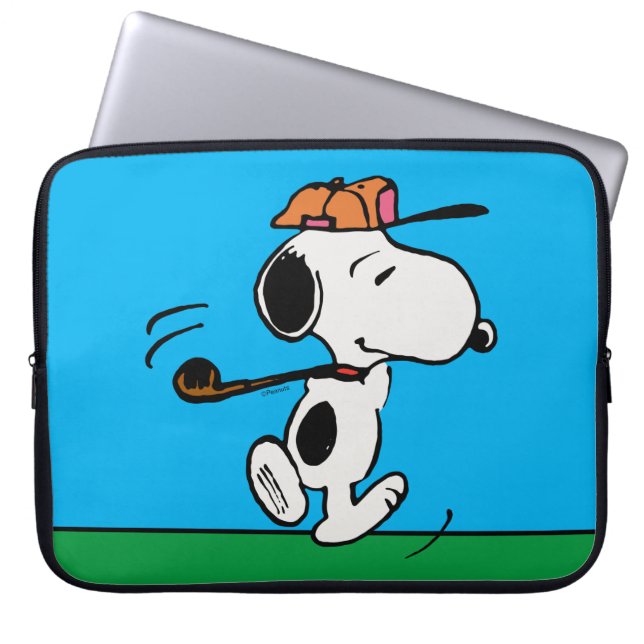 Funda Para Portátil Cacahuetes | Snoopy Golf (Frente)