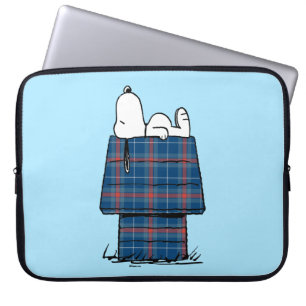 Funda Para Portátil Cacahuetes Snoopy Plaid Flannel Holiday Dog Hous