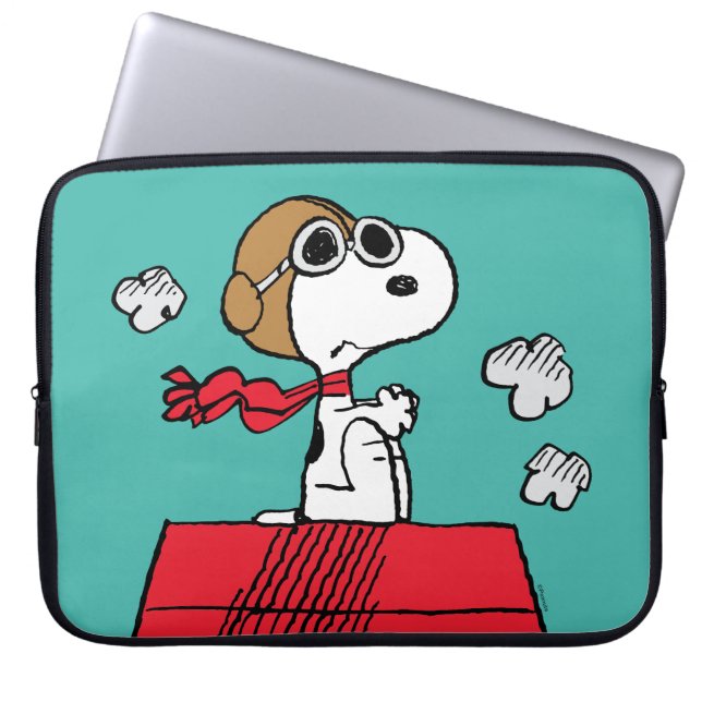 Funda Para Portátil Cacahuetes | Snoopy the Flying Ace (Frente)