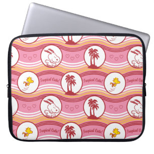 Funda Para Portátil Cacahuetes Snoopy & Woodstock Tropical Cutie