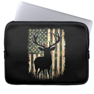 Funda Para Portátil Cacería de camoflage de la bandera estadounidense 
