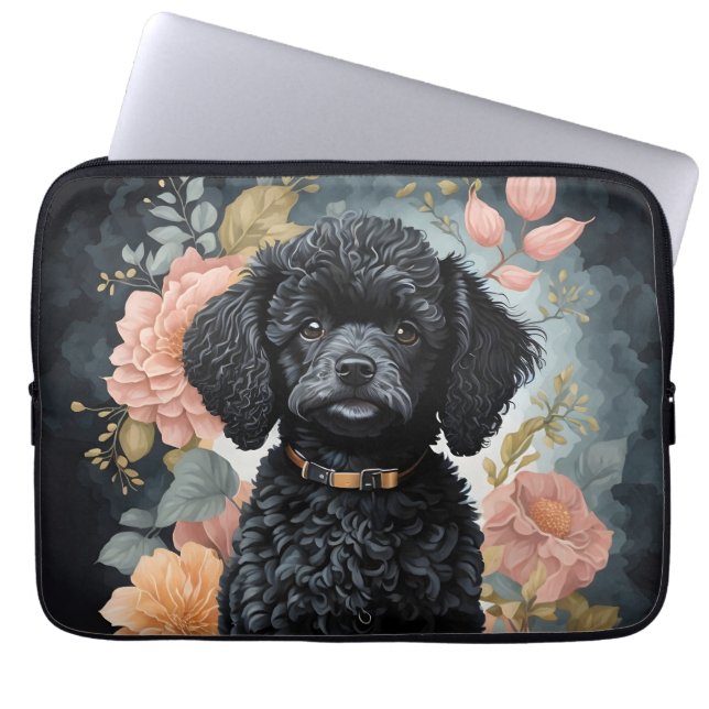 Funda Para Portátil Cachorro de cangrejo negro (Frente)