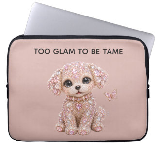 Funda Para Portátil Cachorro de cristal rosa lindo
