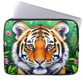 Funda Para Portátil Cachorro de tigre botánico audaz