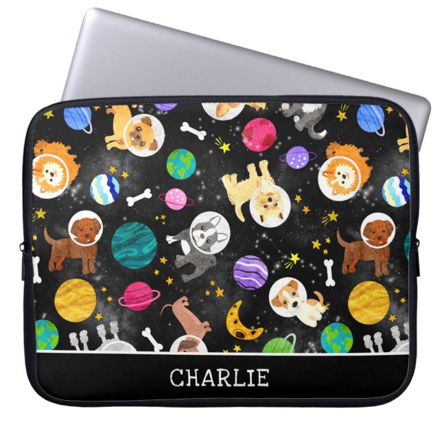 Funda Para Portátil Cachorros astronautas de los perros espaciales (Frente)