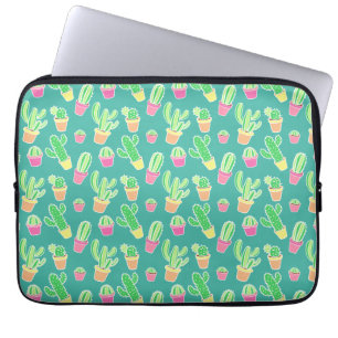 Funda Para Portátil Cactus de color de agua de neón en cacerolas