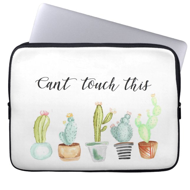 Funda Para Portátil Cactus Garden | Acuarela (Frente)