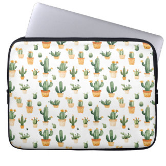 Funda Para Portátil Cactus pulido en blanco