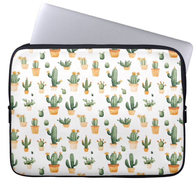 Funda Para Portátil Cactus pulido en blanco (Frente)