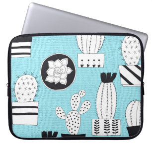 Funda Para Portátil Cactus, suculento: diseño a mano sin fisuras.