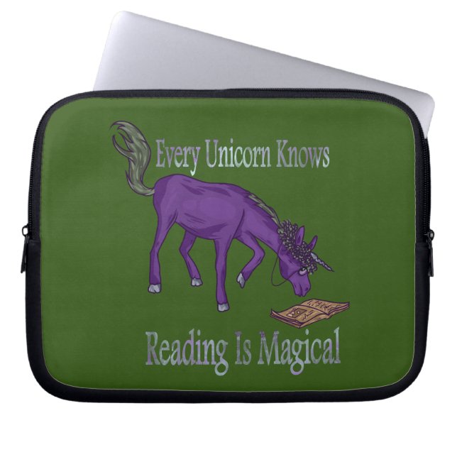 Funda Para Portátil Cada Unicornio conoce la manga de libros (Frente)
