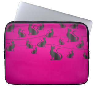 Funda Para Portátil Cadena de gato negro