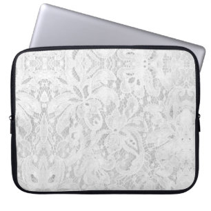 Funda Para Portátil Caer en un encaje blanco