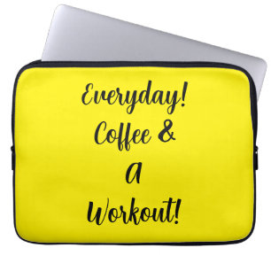 Funda Para Portátil Café Diario & Un Entrenamiento