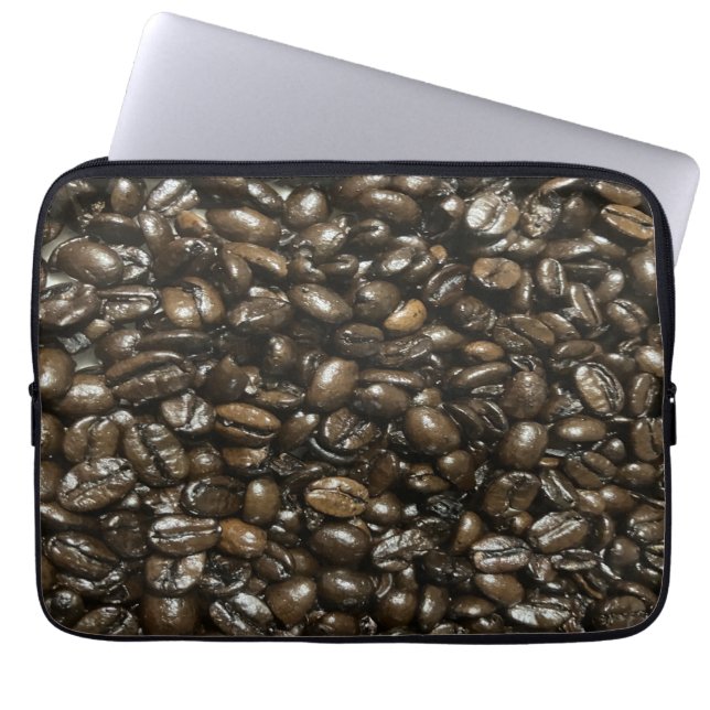 Funda Para Portátil Café frijol (Frente)