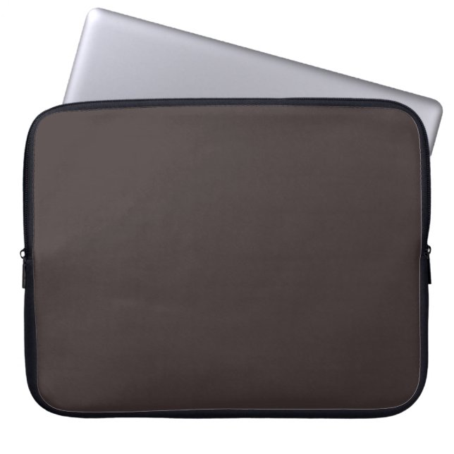 Funda Para Portátil Café negro (color sólido) (Frente)