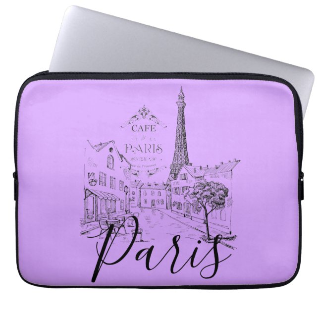Funda para portátil Cafe Paris (Frente)