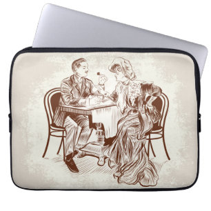 Funda Para Portátil café y amor