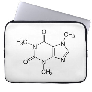 Funda Para Portátil Cafeína Molécula Química Átomos de café